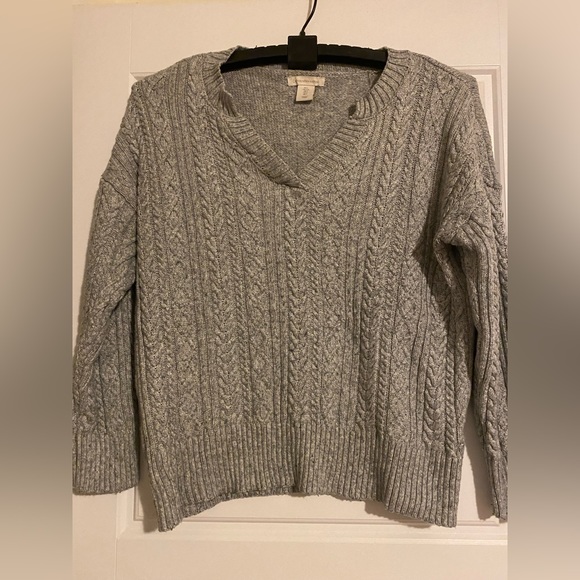 Catherine Malandrino chunky v neck knit sweater - Picture 1 of 4